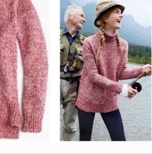 J. Crew Marled Rose Cowlneck Sweater